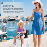 Apelila 20” Ride On Luggage with Seat Carry On Suitcase Luggage, with TSA Approved Lock and Aircraft Grade Aluminum Frame, 360° Silent Wheels and Waterproof Storage for Kids&Adults