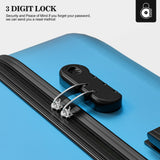 Apelila 4 Piece Luggage Sets for Travel, Hardshell Suitcase with Spinner Wheels (18/20/24/28 Inch), Lightweight Carry On & Checked Luggage for Family Vacation (Blue - Line)