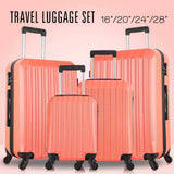 Apelila Suitcase Hardshell Luggage Sets,Travel Suitcase,Hard Shell Luggage Sets Carry On Luggage with Spinner Wheels Free Cover&Hanger Inside (Orange)