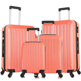 Apelila Suitcase Hardshell Luggage Sets,Travel Suitcase,Hard Shell Luggage Sets Carry On Luggage with Spinner Wheels Free Cover&Hanger Inside (Orange)