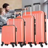 Apelila Suitcase Hardshell Luggage Sets,Travel Suitcase,Hard Shell Luggage Sets Carry On Luggage with Spinner Wheels Free Cover&Hanger Inside (Orange)
