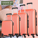 Apelila Suitcase Hardshell Luggage Sets,Travel Suitcase,Hard Shell Luggage Sets Carry On Luggage with Spinner Wheels Free Cover&Hanger Inside (Orange)