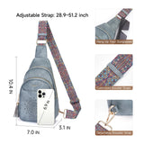 APHISON Small Sling Bag Cell Phone Purse Vegan Leather Fanny Crossbody Bag for Women Trendy Chest Backpack Adjustable Strap