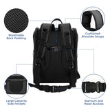 Apollo Walker Dog & Cat Carrier Backpack for 4 - 18lb Pets - Ventilated Safe Design with Padded Back Support, Breathable Mesh Pet Backpack for Hiking, Travel, Outdoor (Black)