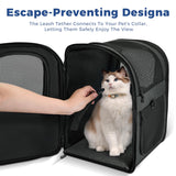 Apollo Walker Dog & Cat Carrier Backpack for 4 - 18lb Pets - Ventilated Safe Design with Padded Back Support, Breathable Mesh Pet Backpack for Hiking, Travel, Outdoor (Black)