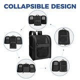 Apollo Walker Dog & Cat Carrier Backpack for 4 - 18lb Pets - Ventilated Safe Design with Padded Back Support, Breathable Mesh Pet Backpack for Hiking, Travel, Outdoor (Black)