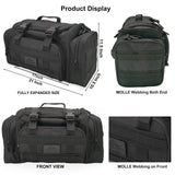 APRILBAY Duffel Bag – Heavy Duty Tactical Gym Bag for Men, Splashwater - Proof Weekender Travel Bag for Basketball, Football, Soccer, Hiking, and Hunting (Black)