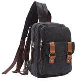 Arbag Small Cute Backpack Vintage Casual Canvas Shoulder Bag Daypack 8528bag,Black