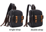 Arbag Small Cute Backpack Vintage Casual Canvas Shoulder Bag Daypack 8528bag,Black