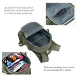 ArcEnCiel 20L Tactical Backpack MOLLE Daypack Gear Pack Camping Bag with Patch (Grey&Green)