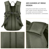 ArcEnCiel 20L Tactical Backpack MOLLE Daypack Gear Pack Camping Bag with Patch (Grey&Green)