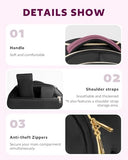Arcoyard Small Rolling Backpack for Women with Wheels, Roller Laptop Travel Backpack, Lightweight Water Resistant Wheeled Underseat Carry On Luggage for Work and College, Black Purple
