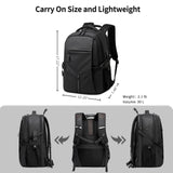 ARCTIC HUNTER AH Business Laptop Backpack for Men Work Commuting, 30L Large Travel Carry On Backpack Flight Approved for Airplane, Professional Adult College Backpacks Casual Daypack, Black