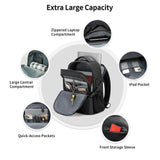 ARCTIC HUNTER AH Business Laptop Backpack for Men Work Commuting, 30L Large Travel Carry On Backpack Flight Approved for Airplane, Professional Adult College Backpacks Casual Daypack, Black