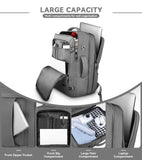 AREYTECO Carry On Backpack, 50L Extra Travel Laptop Backpack for Men Women, Big Bag Business Travel Essentials Gifts for men, 17 Inch Laptop Backpack Computer Bag Gifts for Him Men, Grey