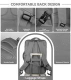 AREYTECO Carry On Backpack, 50L Extra Travel Laptop Backpack for Men Women, Big Bag Business Travel Essentials Gifts for men, 17 Inch Laptop Backpack Computer Bag Gifts for Him Men, Grey