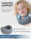 Artelse Neck Travel Pillow - Memory Foam Travel Pillow for Airplane, Washable Comfortable Breathable Cover, 360 Degree Support Ergonomic Design Best for Travel, Flight, Train, Sleeping