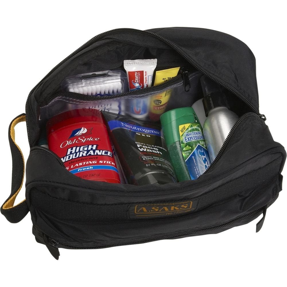 Saks Color A.Saks Deluxe Toiletry Kit (Black) – backpacks4less.com