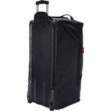 A.SAKS Rolling Trolley Duffel Bag 31 - Inch Large Check - In, Expandable with 2 - Wheels and Telescoping Handle for Easy Traveling, Lightweight and Durable, Black with Red Details