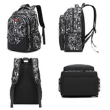 Asge Large Nylon Backpacks for Boys & Girls, Waterproof Satchel with Print, School Bags for 8 - 16 Years