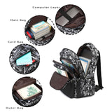 Asge Large Nylon Backpacks for Boys & Girls, Waterproof Satchel with Print, School Bags for 8 - 16 Years