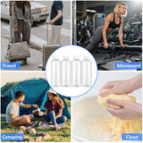 AskBed 6 Pack 2 Oz (60ml) Clear Plastic Shot Bottles with caps - Small Bottles for Health, Immunity, Wellness, Samples - Perfect for Ginger Juice & Personal Care on the Go