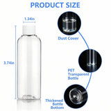 AskBed 6 Pack 2 Oz (60ml) Clear Plastic Shot Bottles with caps - Small Bottles for Health, Immunity, Wellness, Samples - Perfect for Ginger Juice & Personal Care on the Go