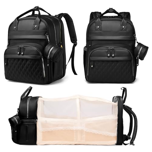 Astro alan Baby Diaper Bag Backpack with Changing Station, Waterproof Large Capacity Diaper Bag for Moms and Dads, Plant-Based Leather | Backpacks4Less