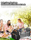 Astro alan Baby Diaper Bags with Changing Station, Waterproof Diaper Bag Backpack for Moms Dads with USB Charging Port, Baby Shower Gifts, Large Capacity diaper backpack, Black