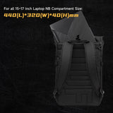 ASUS TUF Gaming VP4700 Backpack, up to 17" laptop, with top folded closure to resize, light weight and durable water repellent for daily usage