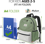 atgark Toddler Backpack for Boys Girls 2 - 5, Preschool Backpack for Boys Girls, Kids Child Kindergarten Backpack, 13" H, Fit Standard Folder