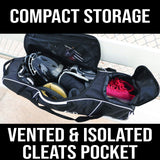 Athletico Rolling Baseball Bag - Wheeled Bat, TBall, & Softball Equipment for Youth, Kids, and Adults (Black)