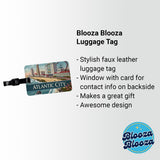 Atlantic City, New Jersey NJ Travel City State Stamp Travel Faux Leather Luggage Tag