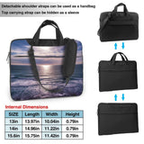 Atlantic Ocean Print Laptop Shoulder Bag With Shoulder Strap Briefcase Slim Computer Bag For Women Men 13 inch