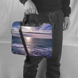 Atlantic Ocean Print Laptop Shoulder Bag With Shoulder Strap Briefcase Slim Computer Bag For Women Men 13 inch