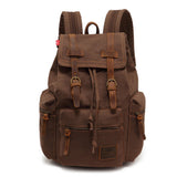 AUGUR High Capacity Canvas Vintage Backpack - for School Travel 12-15