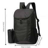 AUUEYY Portable Foldable Backpack Folding Mountaineering Bag, Ultralight Outdoor Cycling Rucksack, Travel Hiking Knapsack (Black)