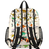 AUUXVA Alphabet Dinosaur Backpack for Kids, Neutral Preschool Toddler Bookbag Boy Girl, Childish Dino Kids Back Pack Kindergarten Children Bag Nursery Junior Primary Student Travel School Bag