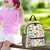 AUUXVA Alphabet Dinosaur Backpack for Kids, Neutral Preschool Toddler Bookbag Boy Girl, Childish Dino Kids Back Pack Kindergarten Children Bag Nursery Junior Primary Student Travel School Bag