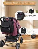 Awanhe Diaper Bag Backpack, Baby Bag with Changing Pad, Travel Waterproof Diaper Bag Tote, Newborn Essentials Must Haves, Luxury baby shower gifts for boys & Girls, Black