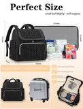 Awanhe Diaper Bag Backpack, Baby Bag with Changing Pad, Travel Waterproof Diaper Bag Tote, Newborn Essentials Must Haves, Luxury baby shower gifts for boys & Girls, Black