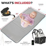 Award - Winning Baby Diaper Bag Backpack with Changing Station – Large Multifunction Waterproof Diaper Bag, Heated Bottle Pockets, Travel Baby Organizer Mom & Dad, Premium Baby Essentials, Newborn Gift