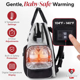 Award - Winning Baby Diaper Bag Backpack with Changing Station – Large Multifunction Waterproof Diaper Bag, Heated Bottle Pockets, Travel Baby Organizer Mom & Dad, Premium Baby Essentials, Newborn Gift