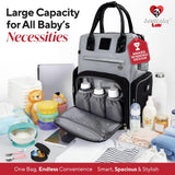 Award - Winning Baby Diaper Bag Backpack with Changing Station – Large Multifunction Waterproof Diaper Bag, Heated Bottle Pockets, Travel Baby Organizer Mom & Dad, Premium Baby Essentials, Newborn Gift