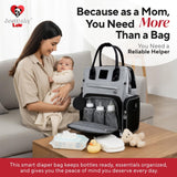 Award - Winning Baby Diaper Bag Backpack with Changing Station – Large Multifunction Waterproof Diaper Bag, Heated Bottle Pockets, Travel Baby Organizer Mom & Dad, Premium Baby Essentials, Newborn Gift