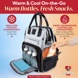Award - Winning Baby Diaper Bag Backpack with Changing Station – Large Multifunction Waterproof Diaper Bag, Heated Bottle Pockets, Travel Baby Organizer Mom & Dad, Premium Baby Essentials, Newborn Gift