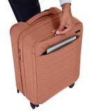 Away Softside Bigger Carry - On Suitcase, 23 Inch Expandable High - Strength Nylon Luggage With Spinner Wheels, Meets Requirements for Most Major Airlines, Clay Pink