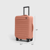 Away Softside Bigger Carry - On Suitcase, 23 Inch Expandable High - Strength Nylon Luggage With Spinner Wheels, Meets Requirements for Most Major Airlines, Clay Pink
