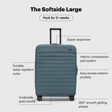 Away Softside Large Checked Suitcase, 29 Inch Expandable Luggage For Men & Women, Durable Nylon Exterior, TSA Approved Lock, Ideal For Trips 2+ Weeks, Coast Blue