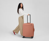 Away Softside Medium Checked Suitcase, 26 Inch Expandable Luggage For Men & Women, Durable Nylon Exterior, TSA Approved Lock, Ideal For Trips 1 - 2 Weeks, Clay Pink